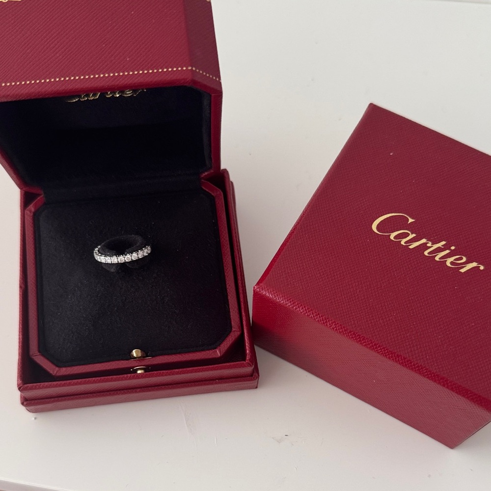 Cartier 18K White Gold Diamond Band Ring